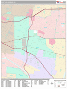 East Los Angeles Digital Map Premium Style